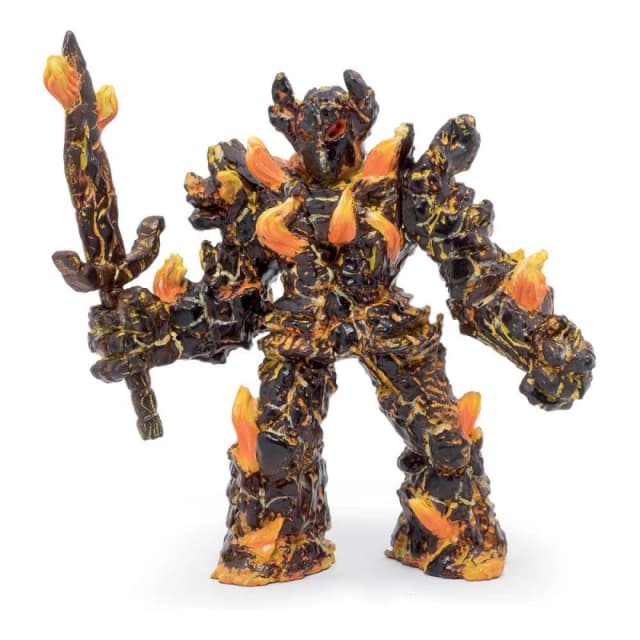 Difuzed Fantasy World Fire Golem Toy Figure, Three Years and Above, Brown/Orange (36026) Multi