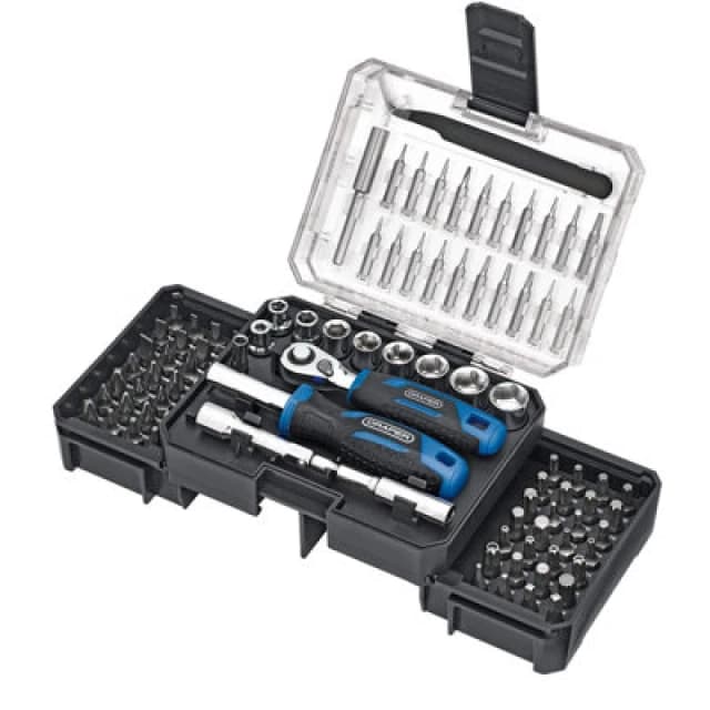 Draper 27785 Ratchet And Screwdriver Bit Set (92 Piece)