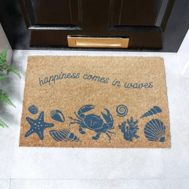 Artsy Doormats Happiness Comes In Waves Doormat (60 X 40Cm)