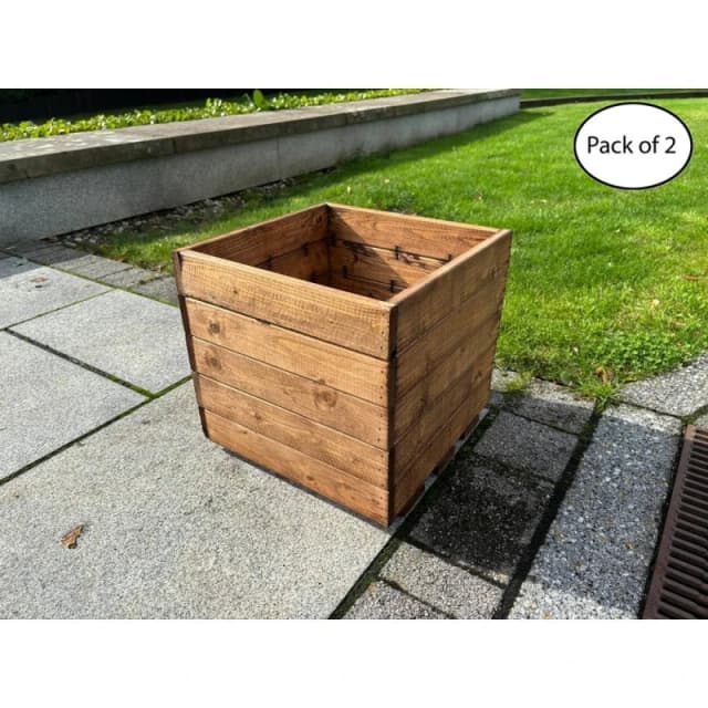 Charles Taylor Multi Pack of 2 - Large Open Berwick Planter - L39 x W39 x H38cm in Light Brown Light Brown Unisex