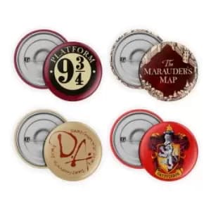 Harry Potter Pin-Back Buttons 4-Pack Collection