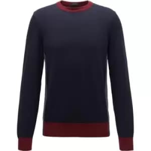Boss Garneo Knit Jumper - Blue