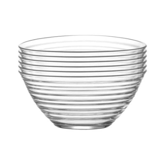 LAV Derin Glass Serving Bowls 12cm Pack of 6 Clear unisex