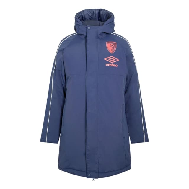 Umbro Mens Bournemouth Travel 2025 2026 Long Sleeve Licensed Rain Anorak Peacoat male X Small