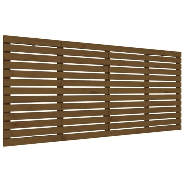 Vidaxl Wall Headboard Honey Brown 156X3X91.5cm Solid Wood Pine, Brown 824691