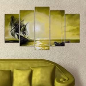 5PMDF-1 Multicolor Decorative MDF Painting (5 Pieces)