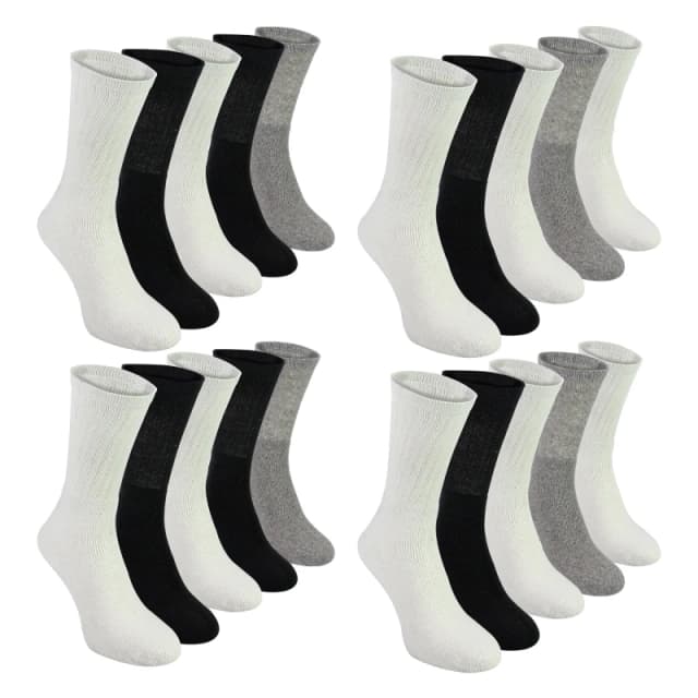 Sock Snob Sock Snob Men 20 Pack Multipack Sport Socks Breathable Cotton Running Socks Size: 7-11 Multi 7-11 Male 5056632628827