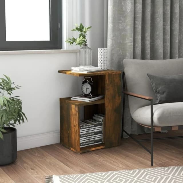 VIDAXL Side Table Smoked Oak 36x30x56cm Engineered Wood Vidaxl 8720286932513