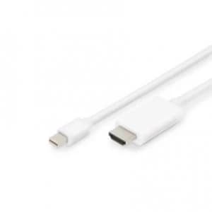ASSMANN Electronic AK-340304-020-W video cable adapter 2m Mini DisplayPort HDMI Type A (Standard) White