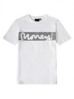 Money Boys Block Signature Short Sleeve T-Shirt - White