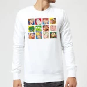 Disney Toy Story Face Collage Sweatshirt - White - XXL