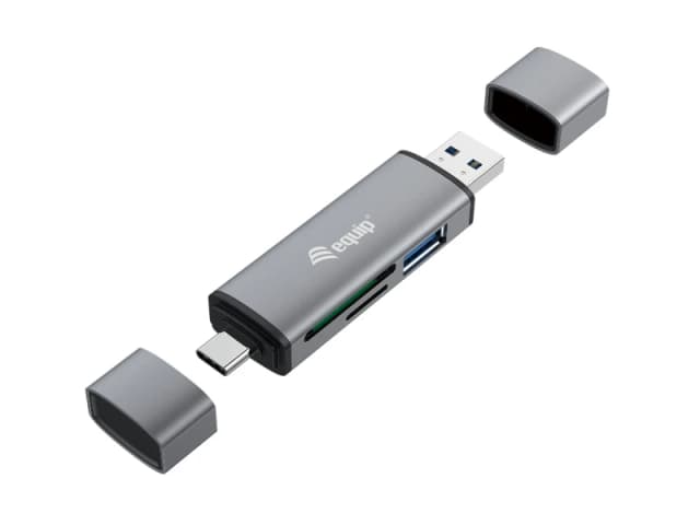 Equip Card Reader with USB 3.0 Hub. OTG