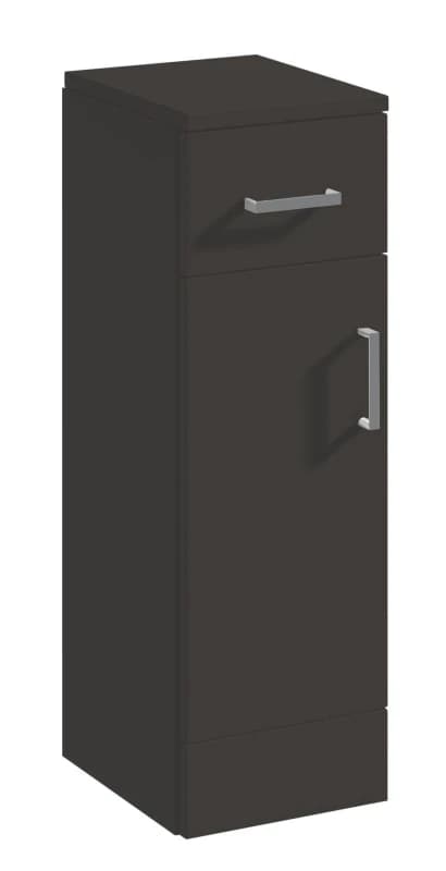 Balterley Bathroom 1 Door, 1 Drawer Storage Cupboard 250 x 300mm, Dark Grey Dark Grey Unisex