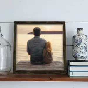 KZM438 Multicolor Decorative Framed MDF Painting