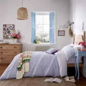 Joules Diagonal Clipped Weave Cover Set - Blue