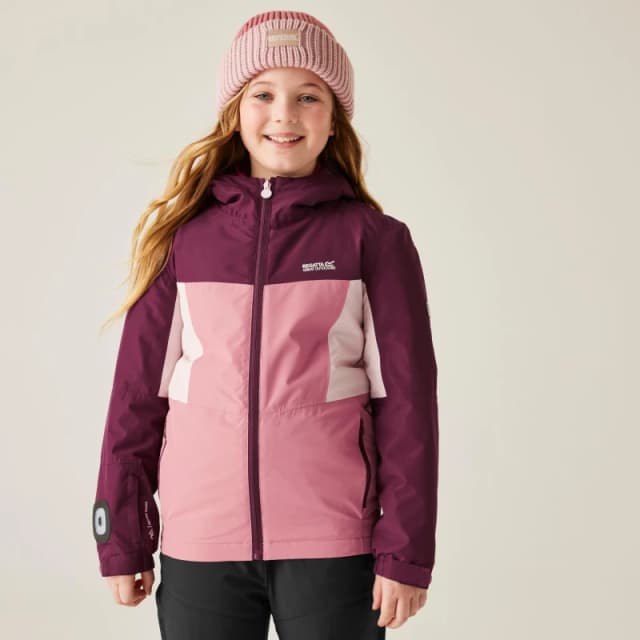 Regatta Kids Beamz Waterproof Reflective Insulated Jacket Dusty Rose unisex 4-5yrs