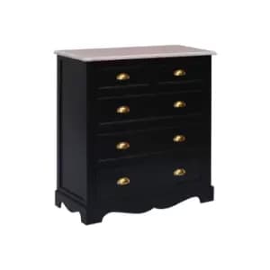 Charles Bentley Loxley Chest of 5 Drawers Black