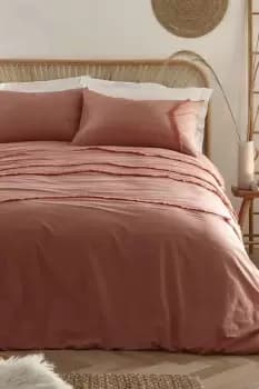 'Tabitha' 100% Relaxed Cotton Duvet Cover Set With Tassel Fringing