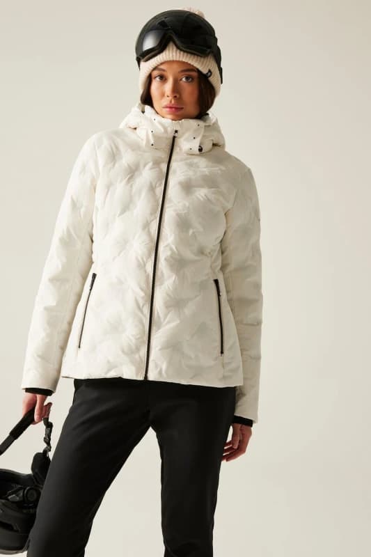 Dare 2b Womens Enfold Waterproof Insulated Padded Ski Jacket in White Size: 16 White Female 16
