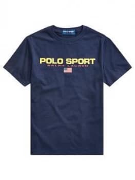 Ralph Lauren Boys Short Sleeve Polo Sport T-Shirt - Navy
