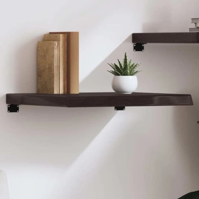 VIDAXL Vidaxl - Wall Shelf Dark Brown 60x60x(2-6) cm Treated Solid Wood Oak 8720845814960