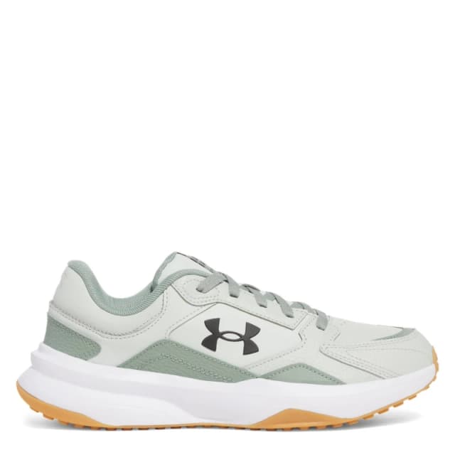 Under Armour Mens Edge Leather Low-Top Trainers Grn/Wht/Blk male 7 (41)