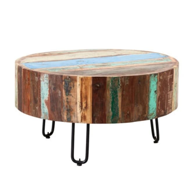 Indian Hub Coastal Drum Coffee Table