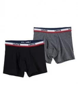 Levis Boys 2 Pack Sportswear Logo Boxer Brief - Black