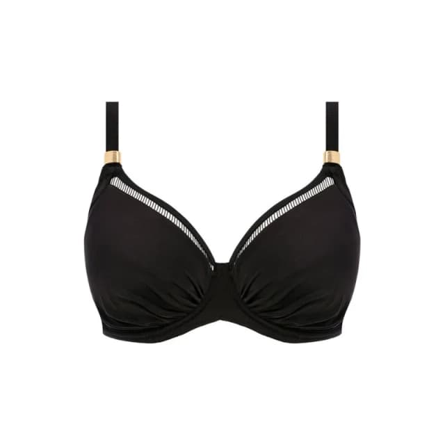 Fantasie Womens underwired pleated swimsuit top Fantasie East Hampton Noir Female 85D