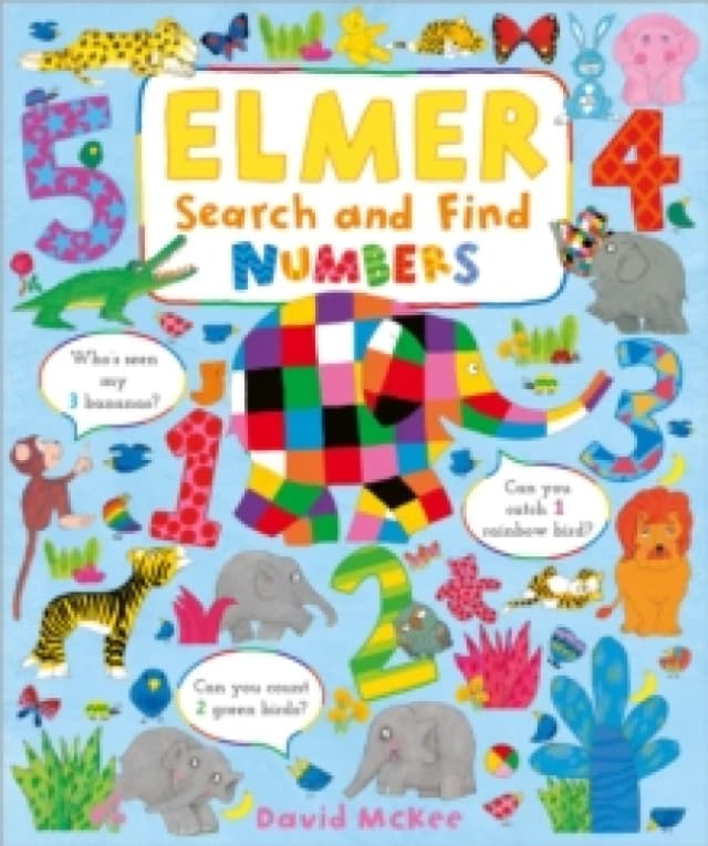 Elmer Search and Find Numbers Board book