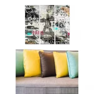 MDF406995166 Multicolor Decorative MDF Painting (3 Pieces)