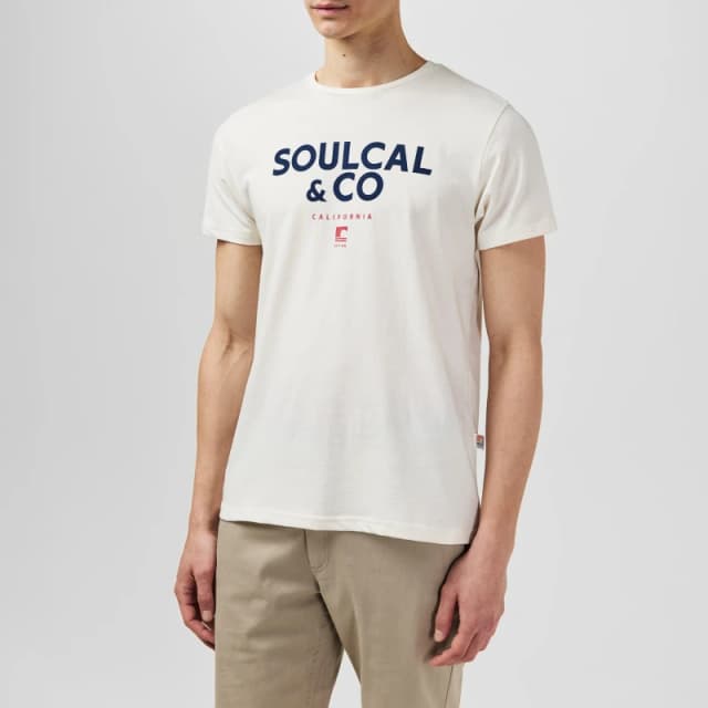 SoulCal Marl T-Shirt - White White S