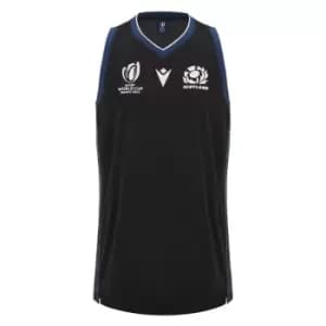 Macron Scotland Rugby Basketball Singlet 2023 2024 Adults - Black