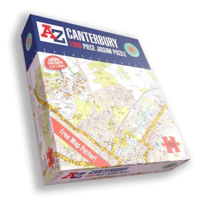 A to Z A to Z Map of Canterbury 1000 Piece Jigsaw Puzzle
