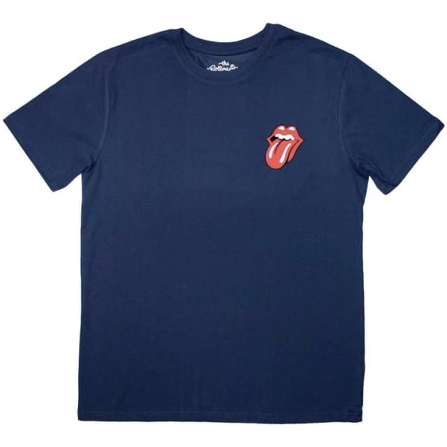 The Rolling Stones Mens Mini Classic Tongue T-Shirt in Blue Size: Medium Blue Male M