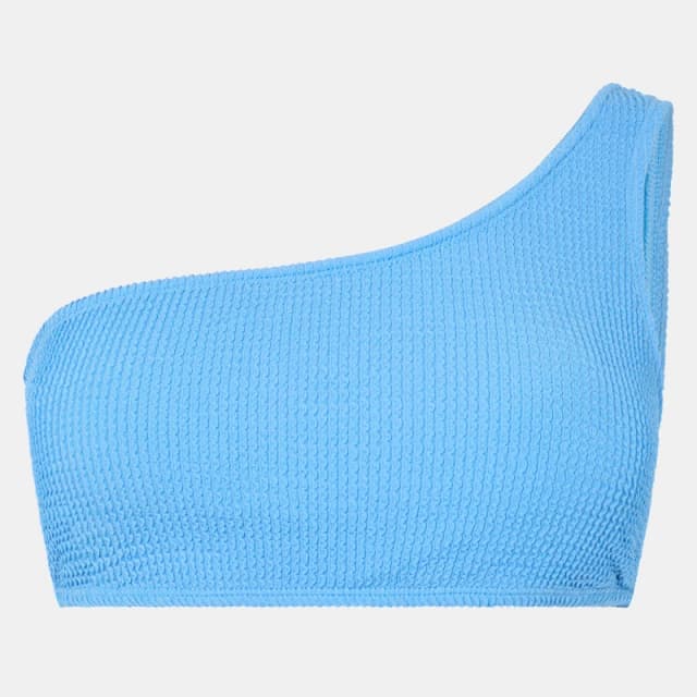 Jack Wills Asymmetric Crinkle Bikini Top - Blue Blue 8