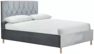 Birlea Loxley Double Ottoman Fabric Bed Frame - Grey