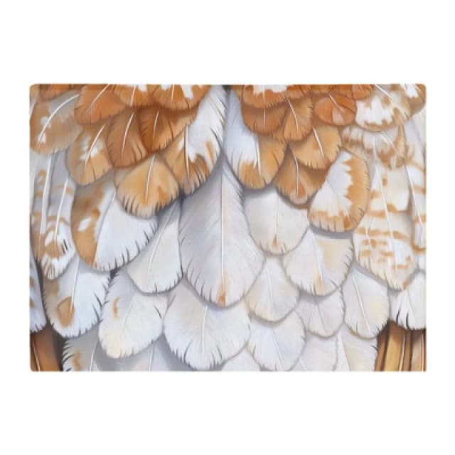 Warren Reed Designer Barn Owl Feather Print Chopping Board