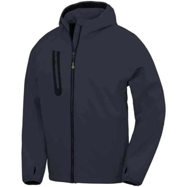 Result Result Men Hooded 3 Layer Printable Soft Shell Jacket in Navy Size: X-Small Navy XS Male 5063750387987
