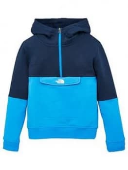 The North Face Boys Yafita 1/4 Zip Hoodie - Blue