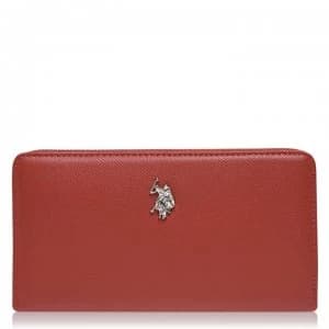 US Polo Assn Jones L Zip Around Wallet - RUST 839
