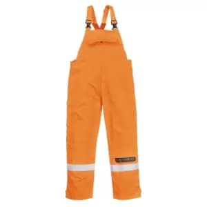 Biz Flame Plus Mens Flame Resistant Bib and Brace Orange 3XL