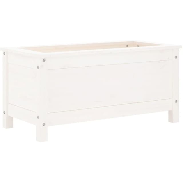 vidaXL Garden Planter White 82.5x40x39cm Solid Wood Pine, White 825255