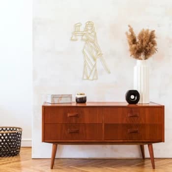 Lady Justice - Gold Gold Decorative Metal Wall Accessory