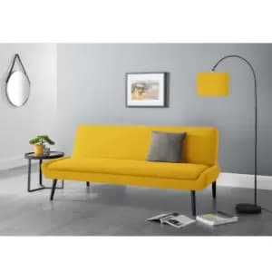 Julian Bowen Gaudi 2 Seater Curled Base Sofabed Mustard