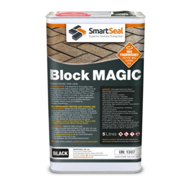 Smartseal Block Magic, Black (5L) - Block Paving Sealer - Superior To Concrete Paint, Black 5.061E+12
