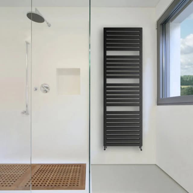 Terma Salisbury Metallic Black Towel Warmer (W)540mm X (H)1635mm