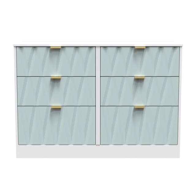 Ready Assembled 2 U Washington 6 Drawer Wide Chest (Ready Assembled) in Duck Egg Blue Duck Egg Blue Unisex