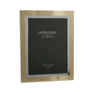 6" x 8" - Impressions Gold & Silver Aluminium Photo Frame