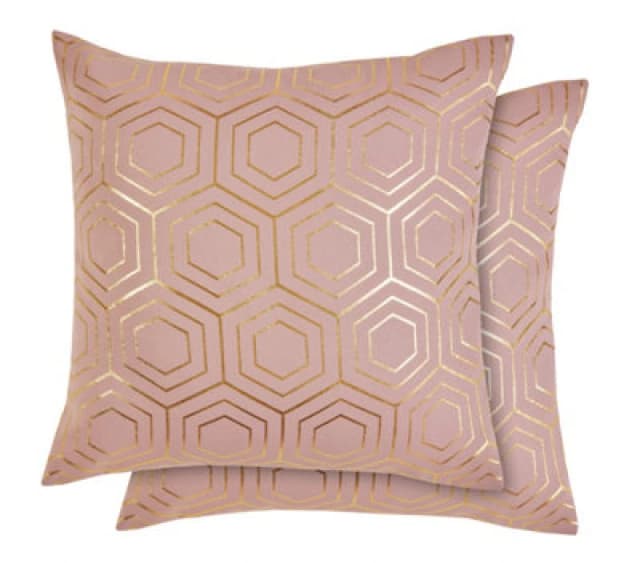 Element Cushion Cover In Pink Colour